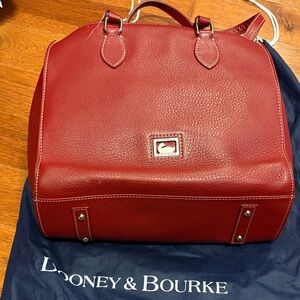 Dooney & Bourke Red Pebbled Leather Satchel